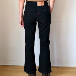 Vintage Levi’s 517 Black Denim Slim Fit Bootcut Jeans, 28” waist